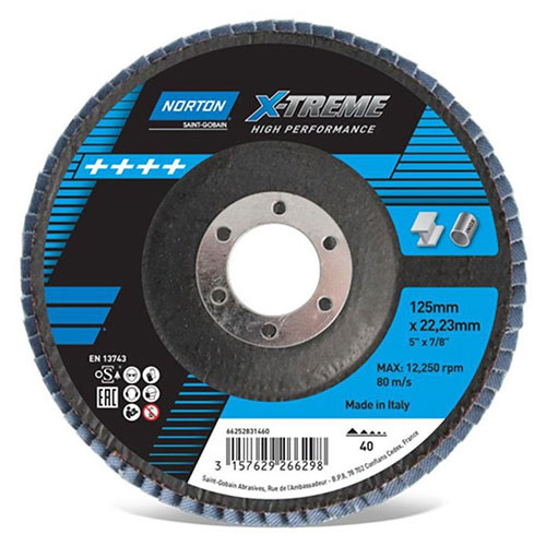 Лепестковый диск 125х22 R828 NOR P40 XTREM HD 66623335263