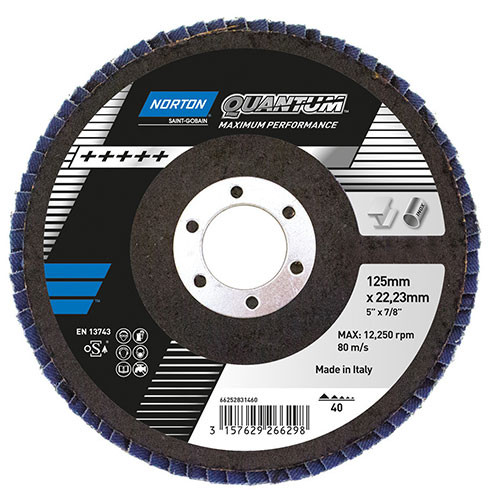 Лепестковый диск Norton Omega 125x22 R828 P40 HD 63642502463