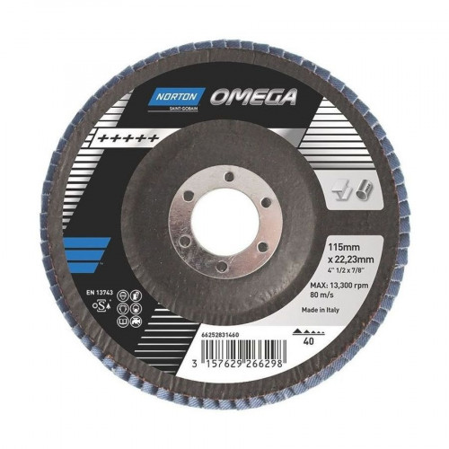 Лепестковый диск Norton Omega 125x22 R828 P60 HD 63642502464