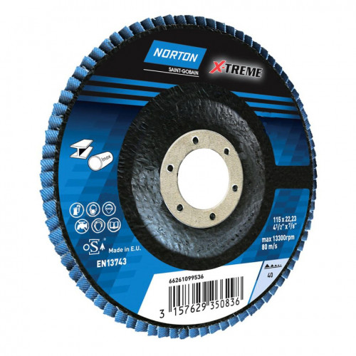 Лепестковый диск NORTON XTREME 125*22 R828 P120 66261099035