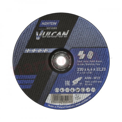 Шлифовальный круг Norton Vulcan 180x4,0x22,23 66252925520